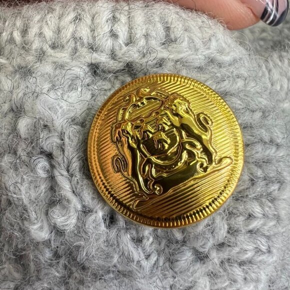 GAP Light Heather Grey Boucle Cropped Sweater Womens Size M Petite - Picture 6 of 14